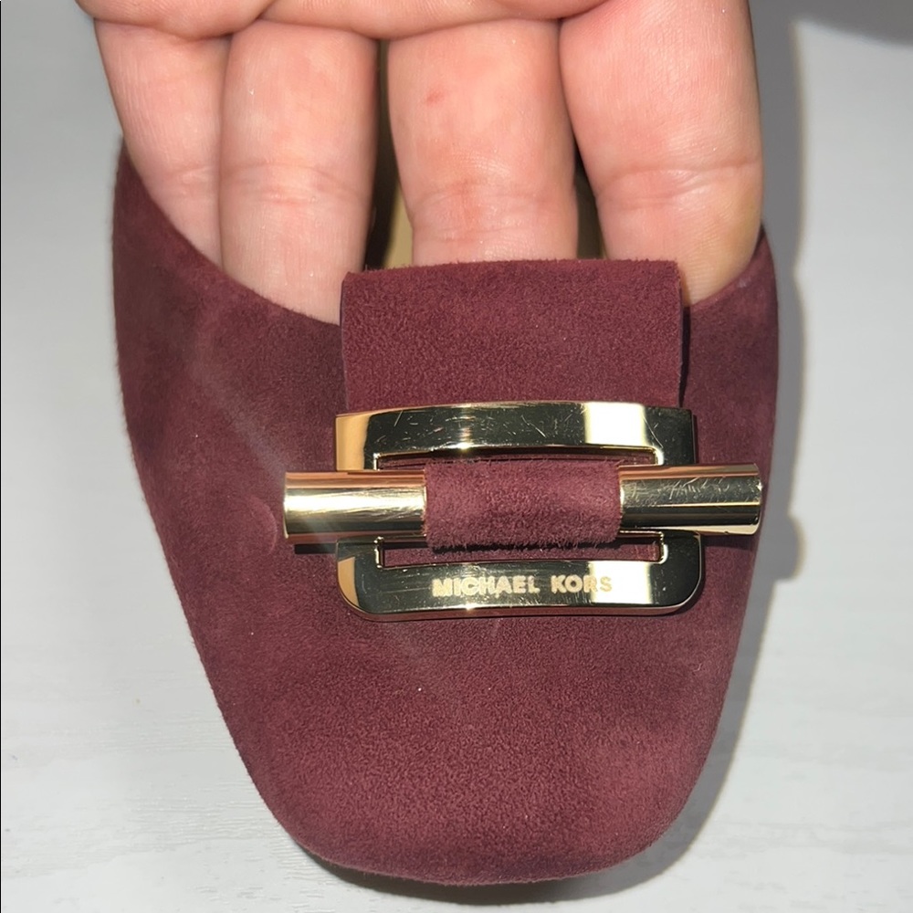 Michael Kors Gloria Plum Suede Ballet Flat - Picture 8 of 10